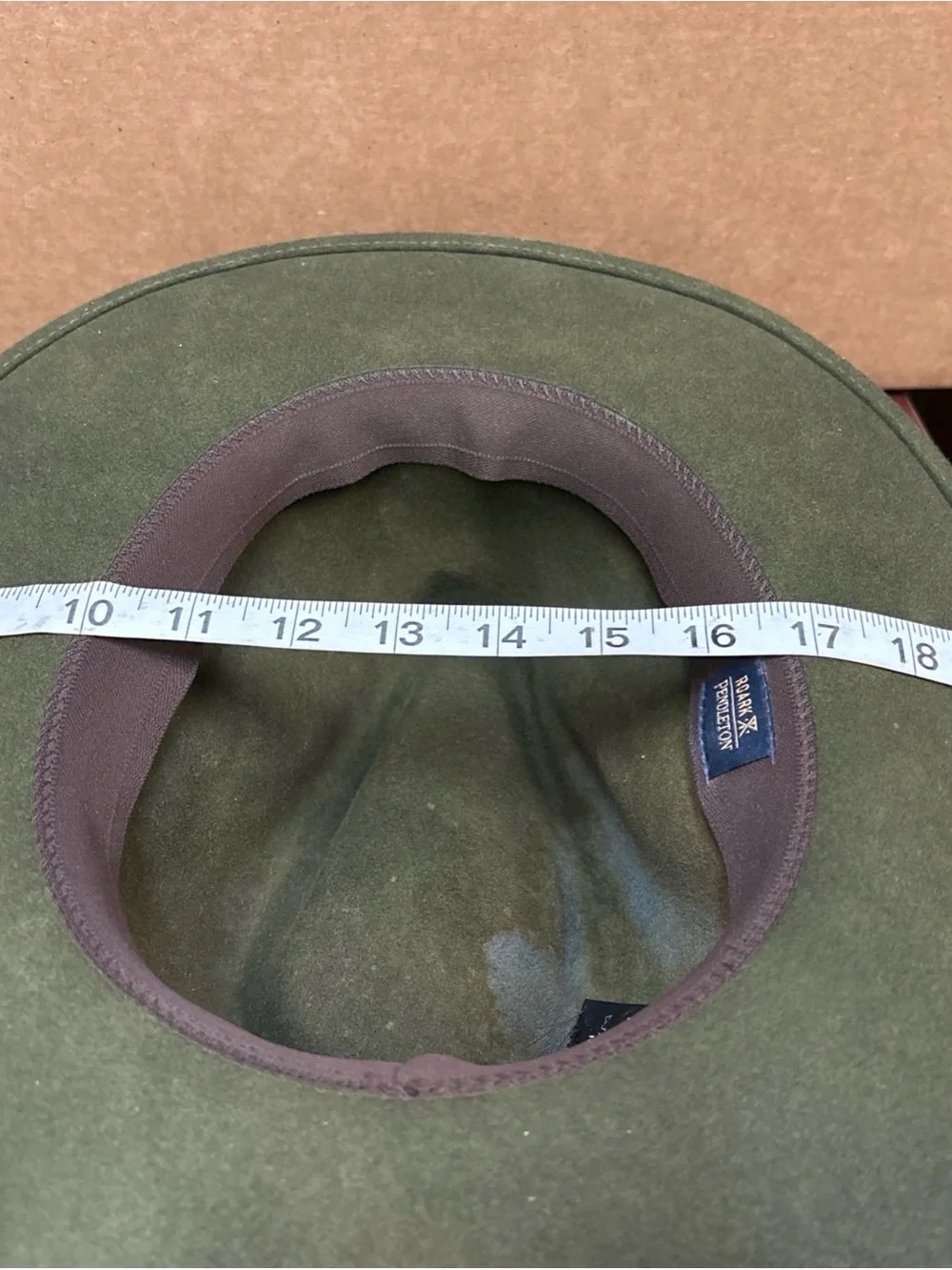 Roark x Pendelton Wool Fedora Hat LG XL Hunter Green Made In USA